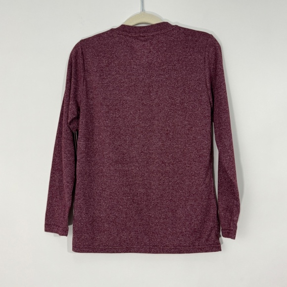 Montage Boy’s Size 7 Red Burgundy Button Casual Long Sleeve Henley Shirt New - Picture 4 of 4